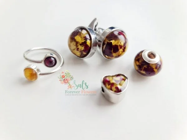 Custom Flower Preservation Keepsake Ring – Sterling Silver Adjustable Memorial & Wedding Bouquet Jewellery - Image 2