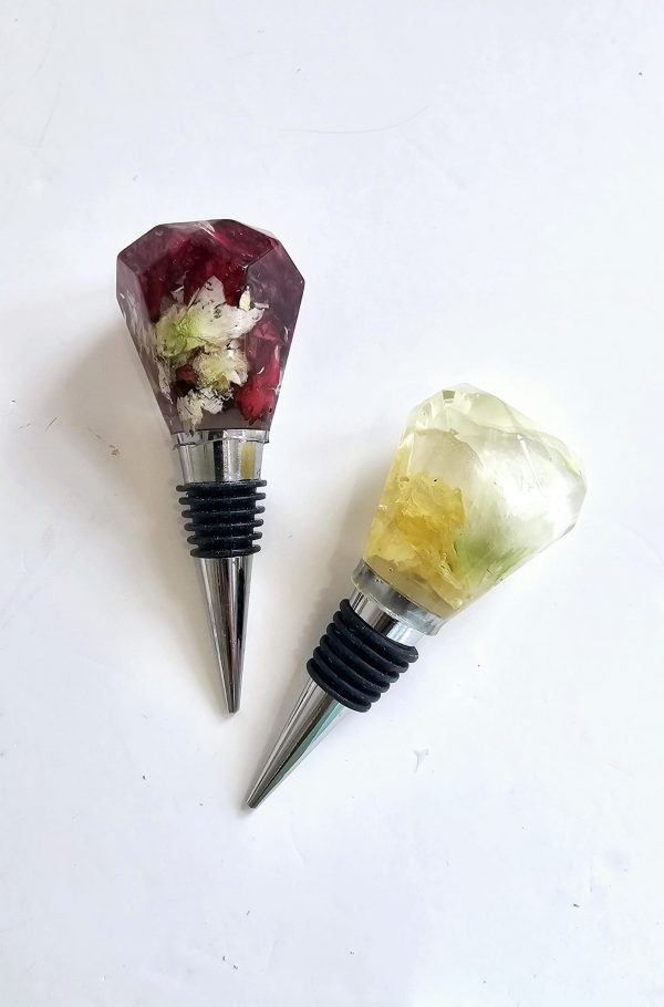 Wedding Flower Preservation Wine Bottle Stopper - Custom Resin Keepsake UK