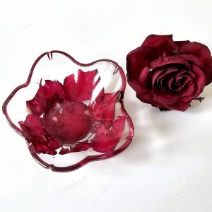 flower preservation resin trinket dish