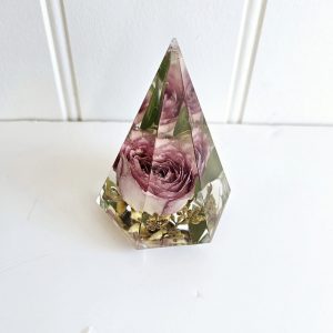 geometric resin bouquet preservation floral ring holder