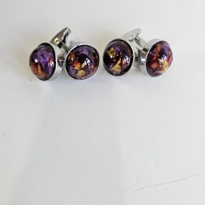 personalised flower preservation cuff links men's accessory