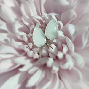 Personalised Teardrop Breastmilk Stud Earrings – Custom Keepsake Jewellery