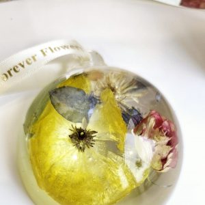 wedding flower preservation bauble hanging ornament