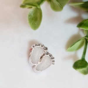 Custom Baby Feet Breastmilk Bracelet Charm – Personalised Keepsake Charm
