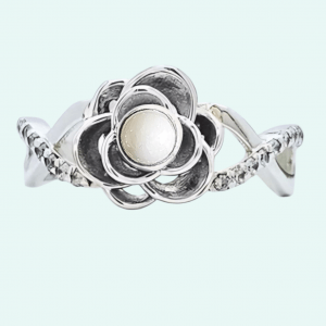 Eternal Rose Breastmilk Ring – Sterling Silver Keepsake Jewelry