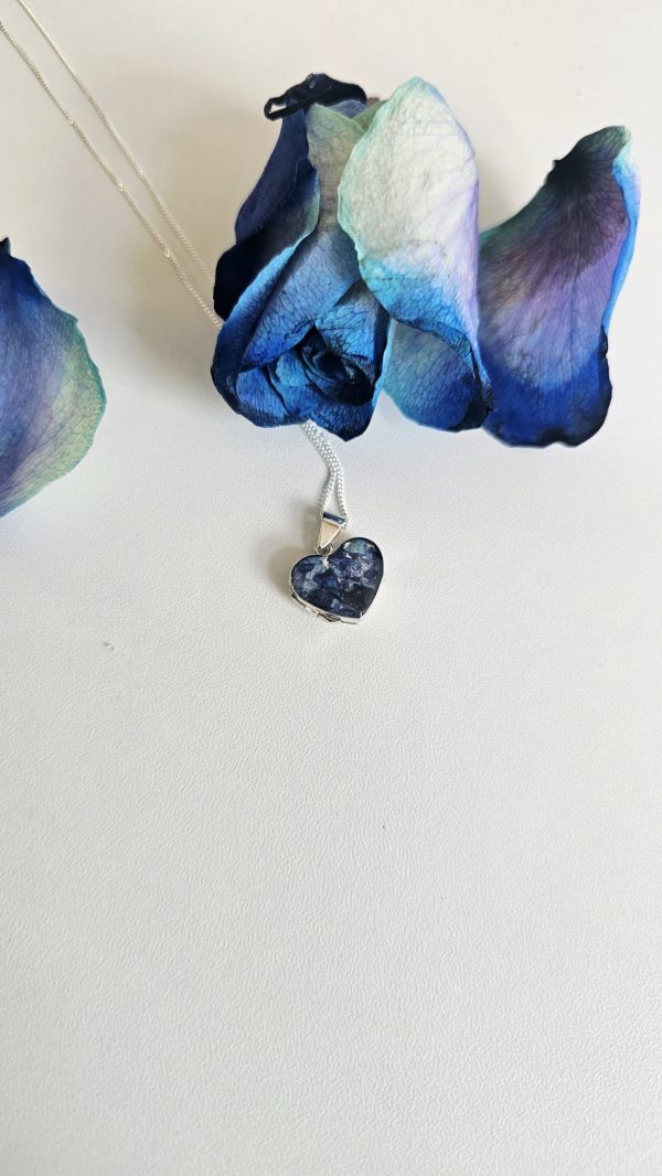 sterling silver wedding bouquet preservation heart shaped locket pendant