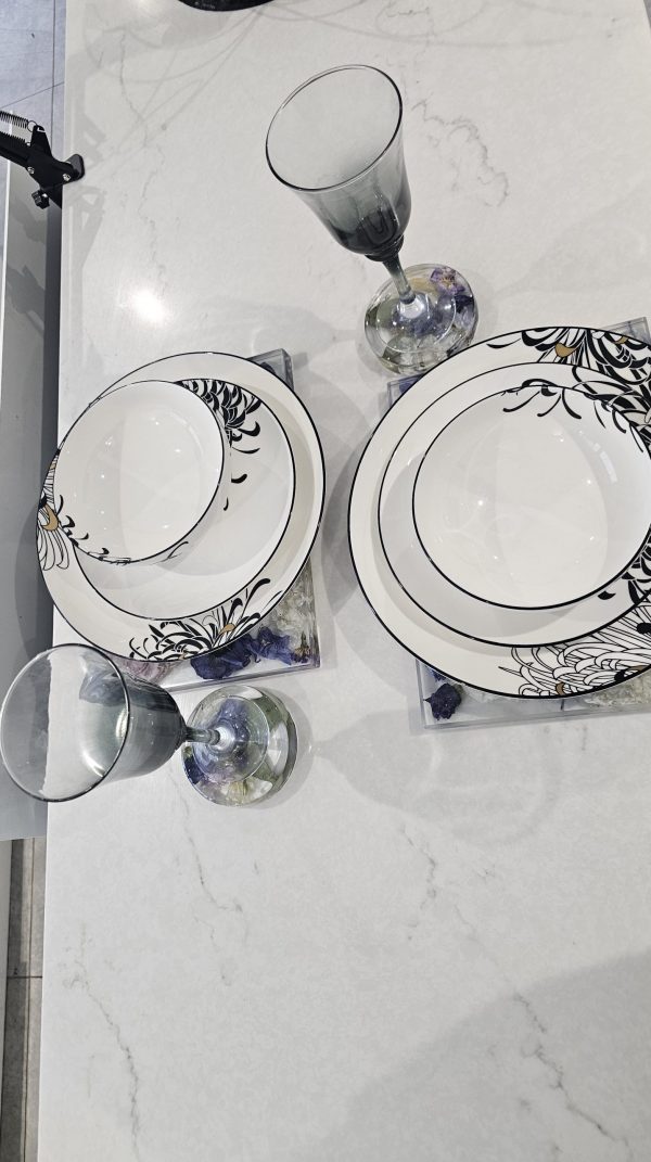 Forever Bloom Resin Flower Preservation Placemats & Coaster Set - Image 3