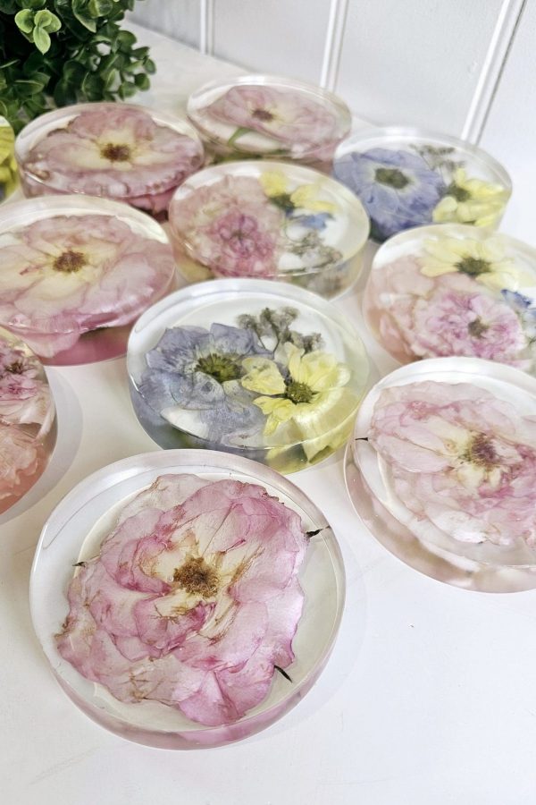 Forever Bloom Resin Flower Coasters (Handcrafted UK Keepsakes) - Image 3