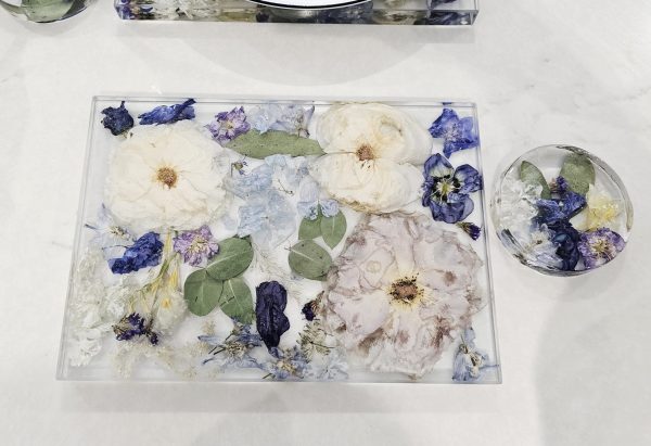Forever Bloom Resin Flower Preservation Placemats & Coaster Set - Image 4